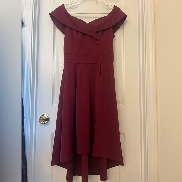 Off shoulder Cocktail Dress - high/low with POCKETS! - Picture 3 of 7